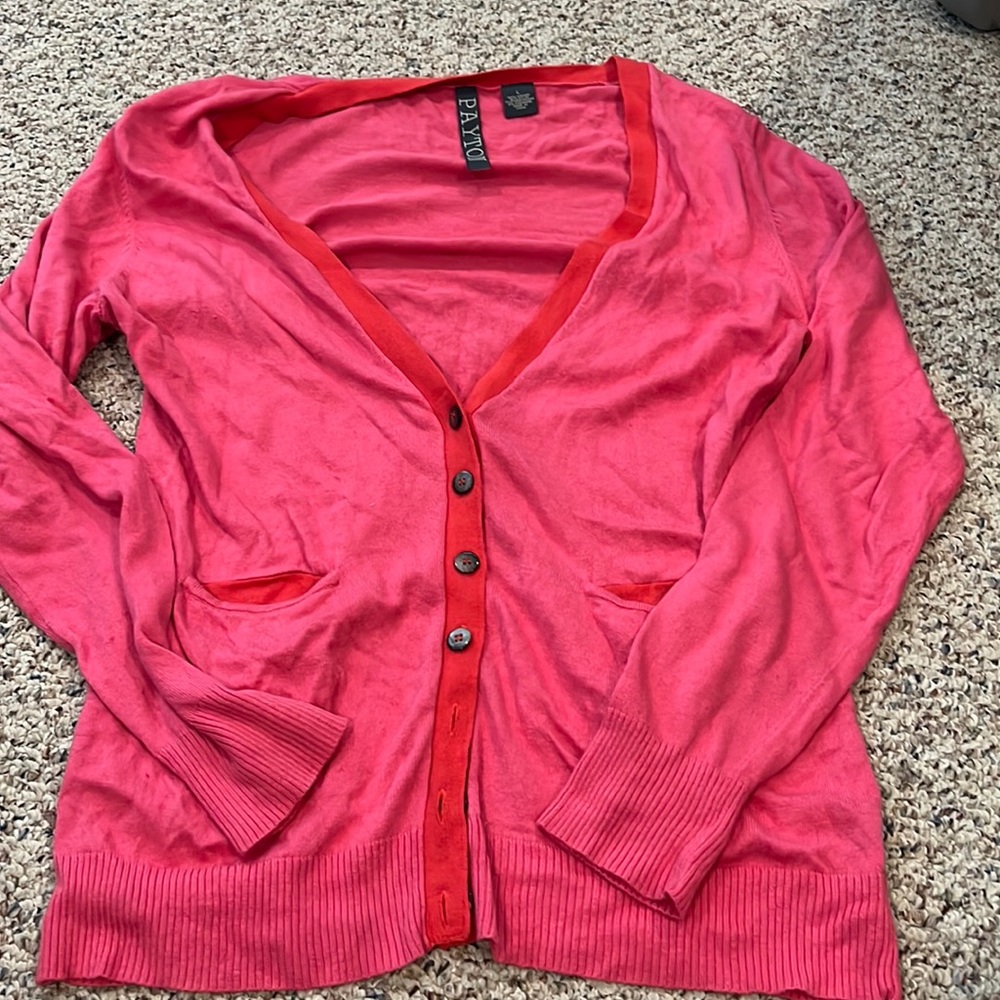 Pink and Orange cardi